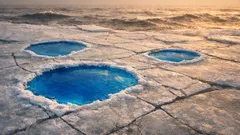 Iceberg A-23A, perché compaiono le macchie blu e cosa ci dicono sullo scioglimento