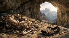 Il nido del gipeto come capsula del tempo: reperti umani ritrovati tra le rocce